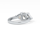 Emerald Three Stone Lab Grown Diamond Engagement Ring