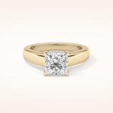 2.15 CT Princess Shaped Solitaire Moissanite Engagement Ring