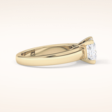 2.15 CT Princess Shaped Solitaire Moissanite Engagement Ring