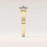 2.15 CT Princess Shaped Solitaire Moissanite Engagement Ring