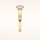 2.15 CT Princess Shaped Solitaire Moissanite Engagement Ring