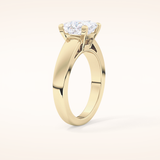 2.15 CT Princess Shaped Solitaire Moissanite Engagement Ring
