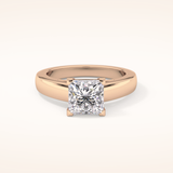 2.15 CT Princess Shaped Solitaire Moissanite Engagement Ring