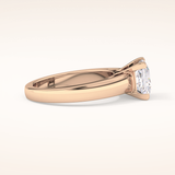 2.15 CT Princess Shaped Solitaire Moissanite Engagement Ring