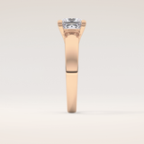 2.15 CT Princess Shaped Solitaire Moissanite Engagement Ring