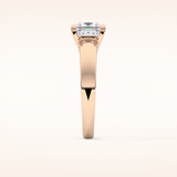 2.15 CT Princess Shaped Solitaire Moissanite Engagement Ring