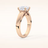 2.15 CT Princess Shaped Solitaire Moissanite Engagement Ring