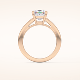 2.15 CT Princess Shaped Solitaire Moissanite Engagement Ring