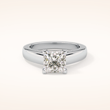 2.15 CT Princess Shaped Solitaire Moissanite Engagement Ring