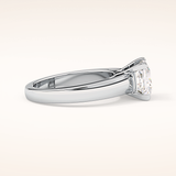 2.15 CT Princess Shaped Solitaire Moissanite Engagement Ring