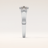 2.15 CT Princess Shaped Solitaire Moissanite Engagement Ring