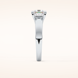 2.15 CT Princess Shaped Solitaire Moissanite Engagement Ring