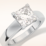 2.15 CT Princess Shaped Solitaire Moissanite Engagement Ring