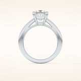 2.15 CT Princess Shaped Solitaire Moissanite Engagement Ring