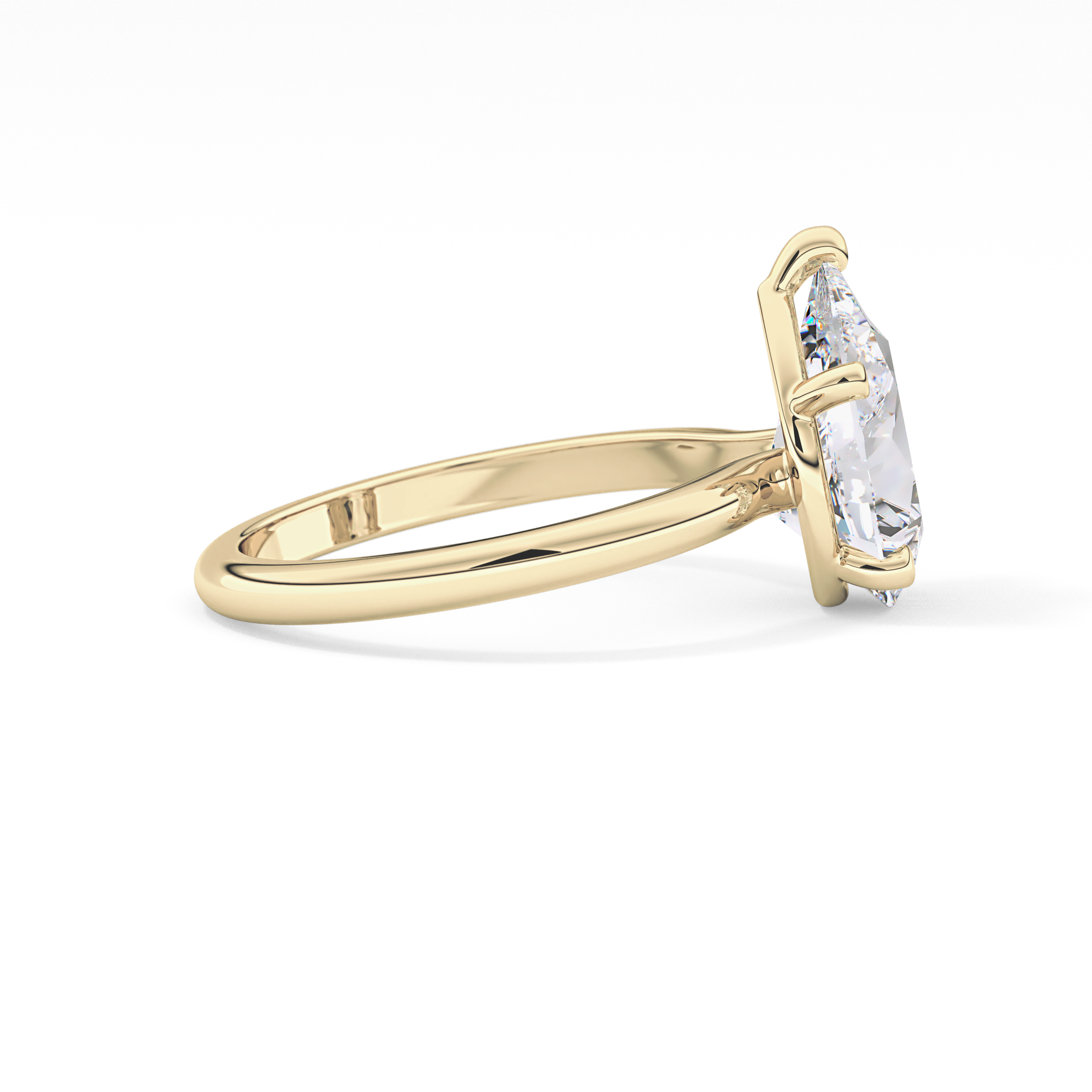 Pear Solitaire Lab Grown Diamond Engagement Ring