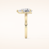 2.84 CT Pear Shaped Solitaire Moissanite Engagement Ring