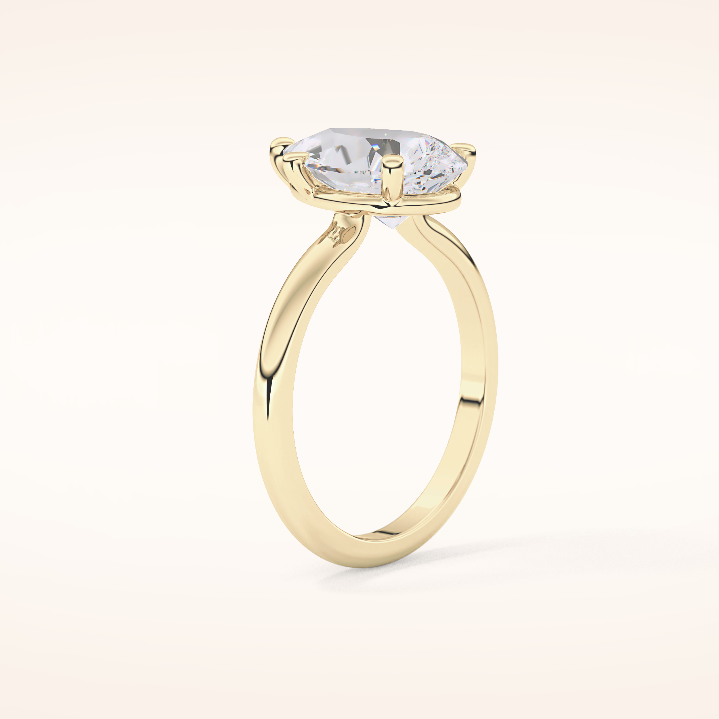 2.84 CT Pear Shaped Solitaire Moissanite Engagement Ring