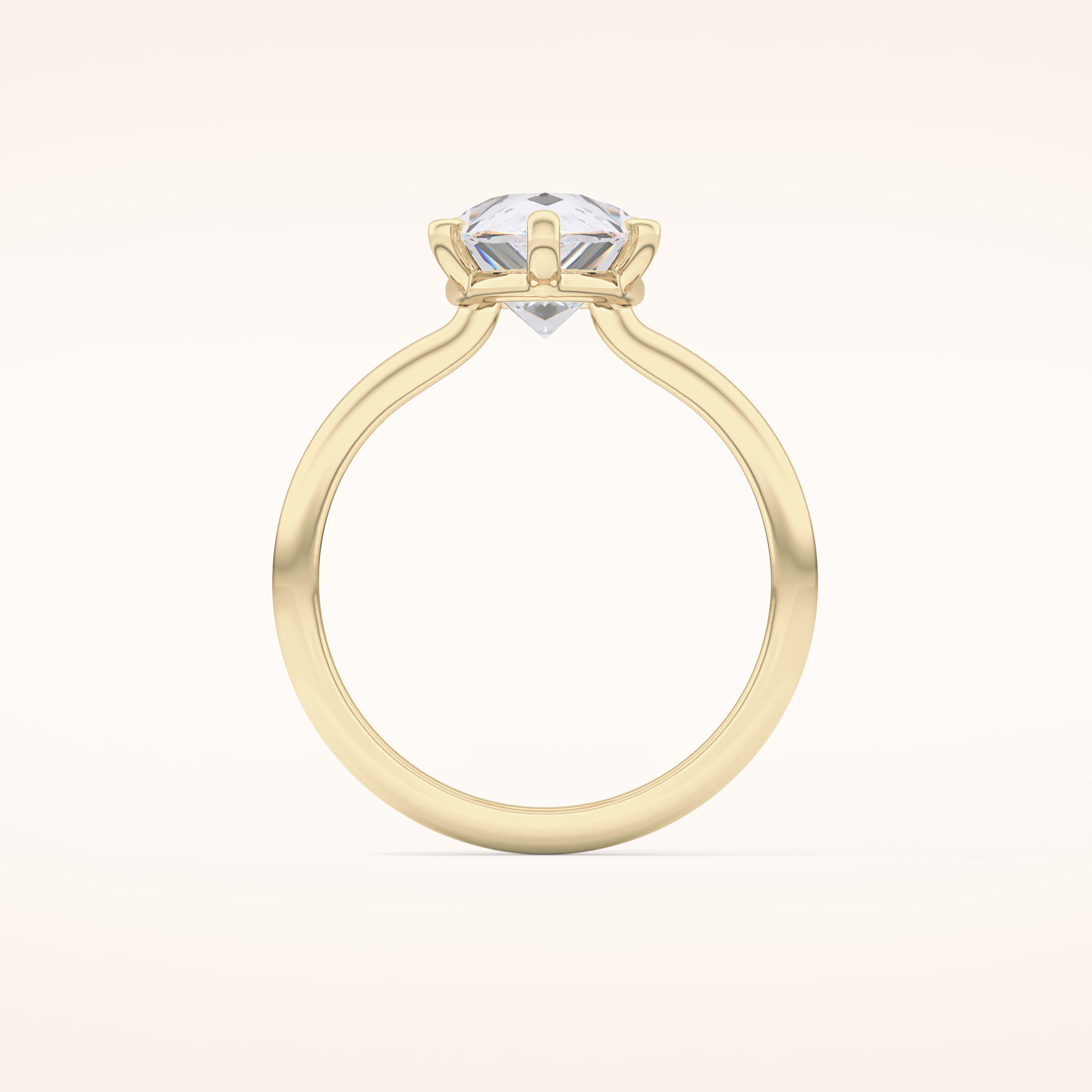 2.84 CT Pear Shaped Solitaire Moissanite Engagement Ring