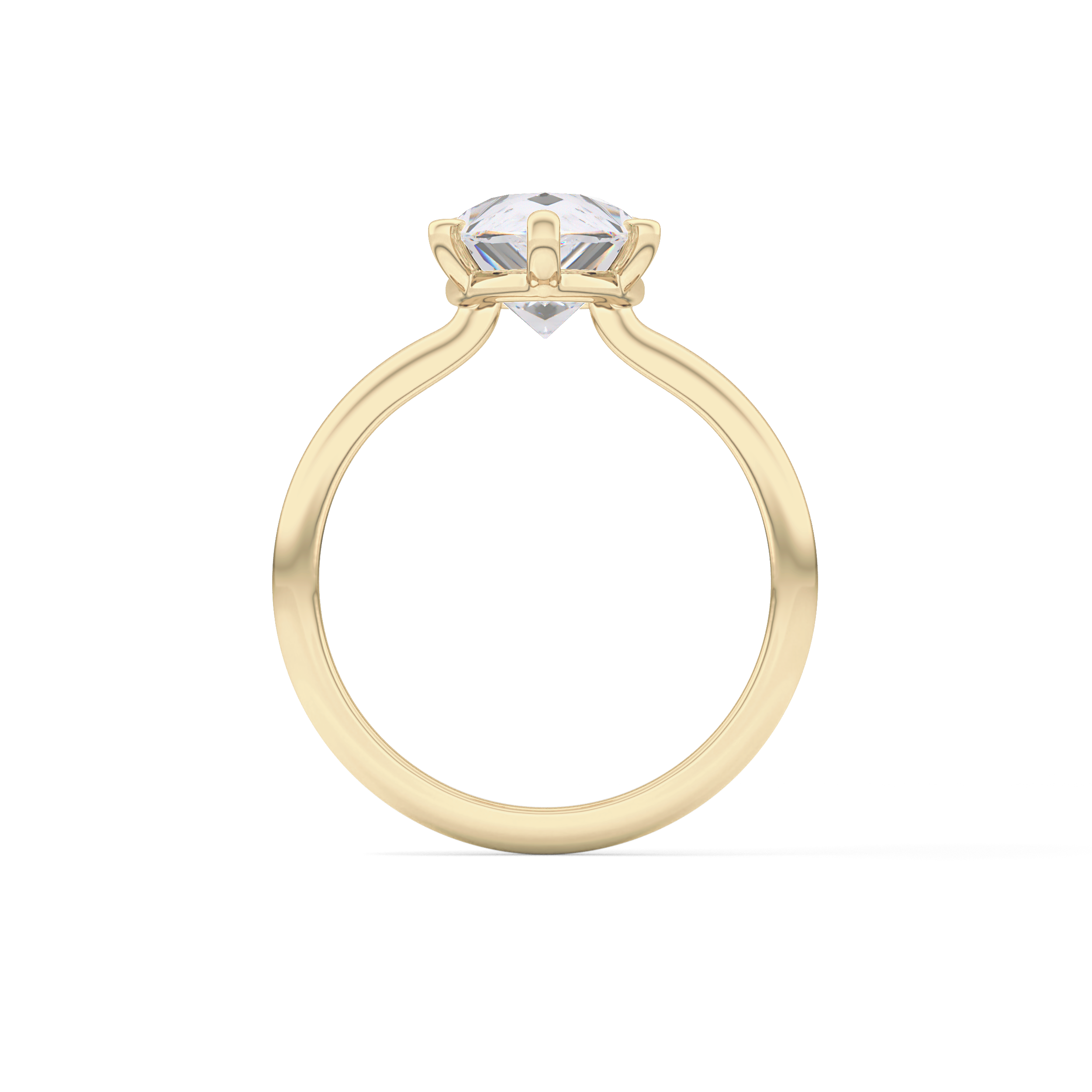 Pear Solitaire Lab Grown Diamond Engagement Ring