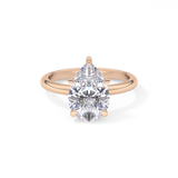Pear Solitaire Lab Grown Diamond Engagement Ring