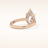 2.84 CT Pear Shaped Solitaire Moissanite Engagement Ring
