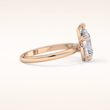 2.84 CT Pear Shaped Solitaire Moissanite Engagement Ring