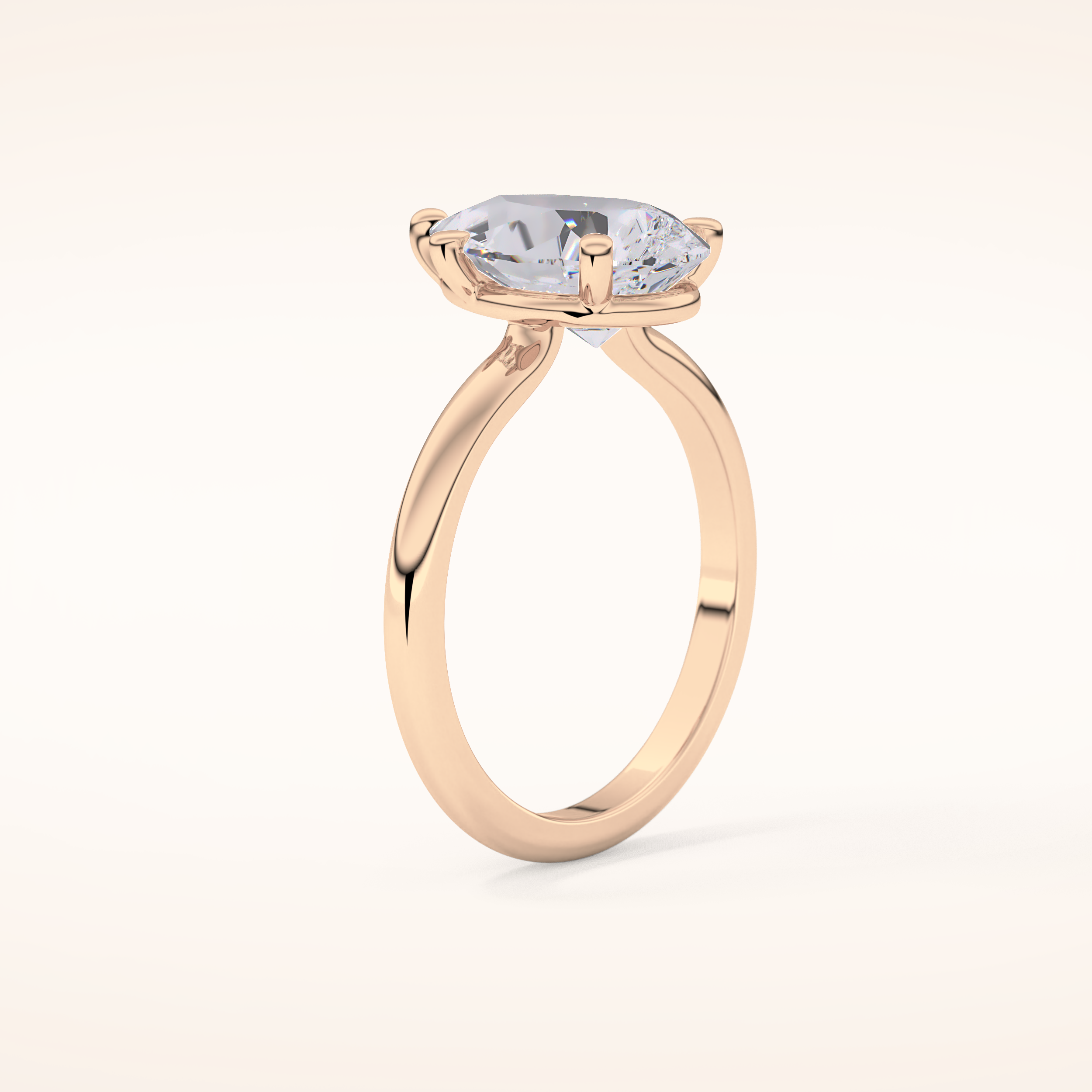 2.84 CT Pear Shaped Solitaire Moissanite Engagement Ring