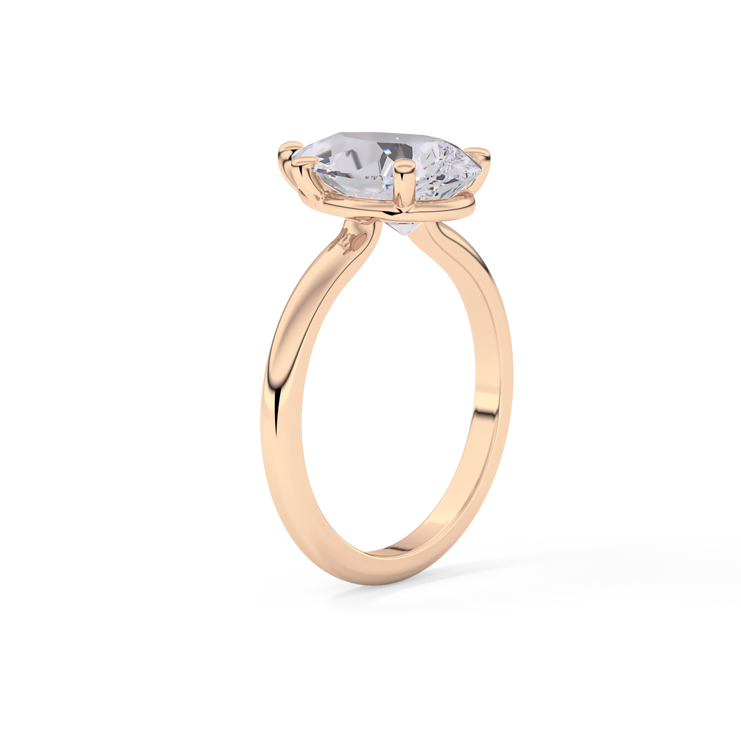 Pear Solitaire Lab Grown Diamond Engagement Ring