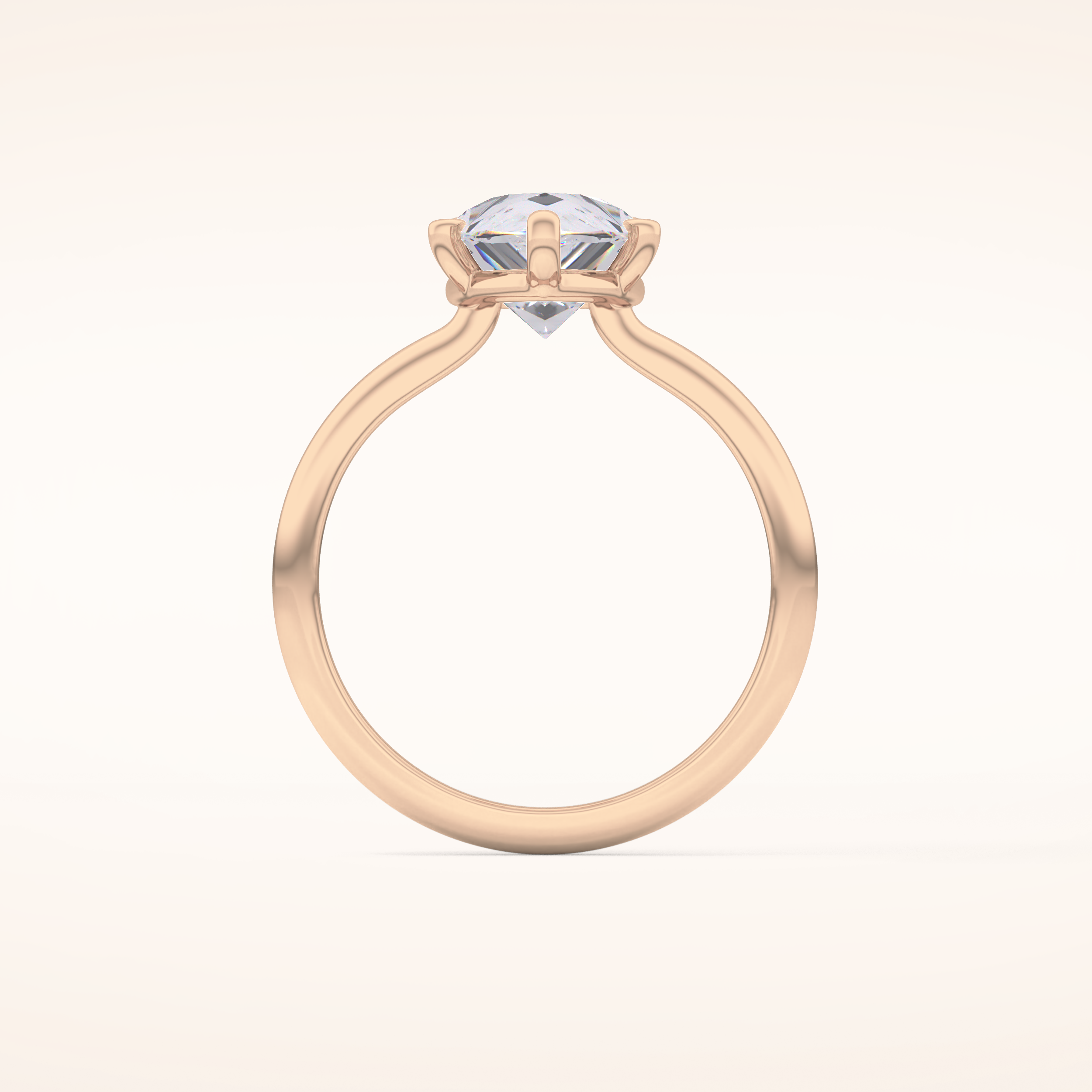 2.84 CT Pear Shaped Solitaire Moissanite Engagement Ring