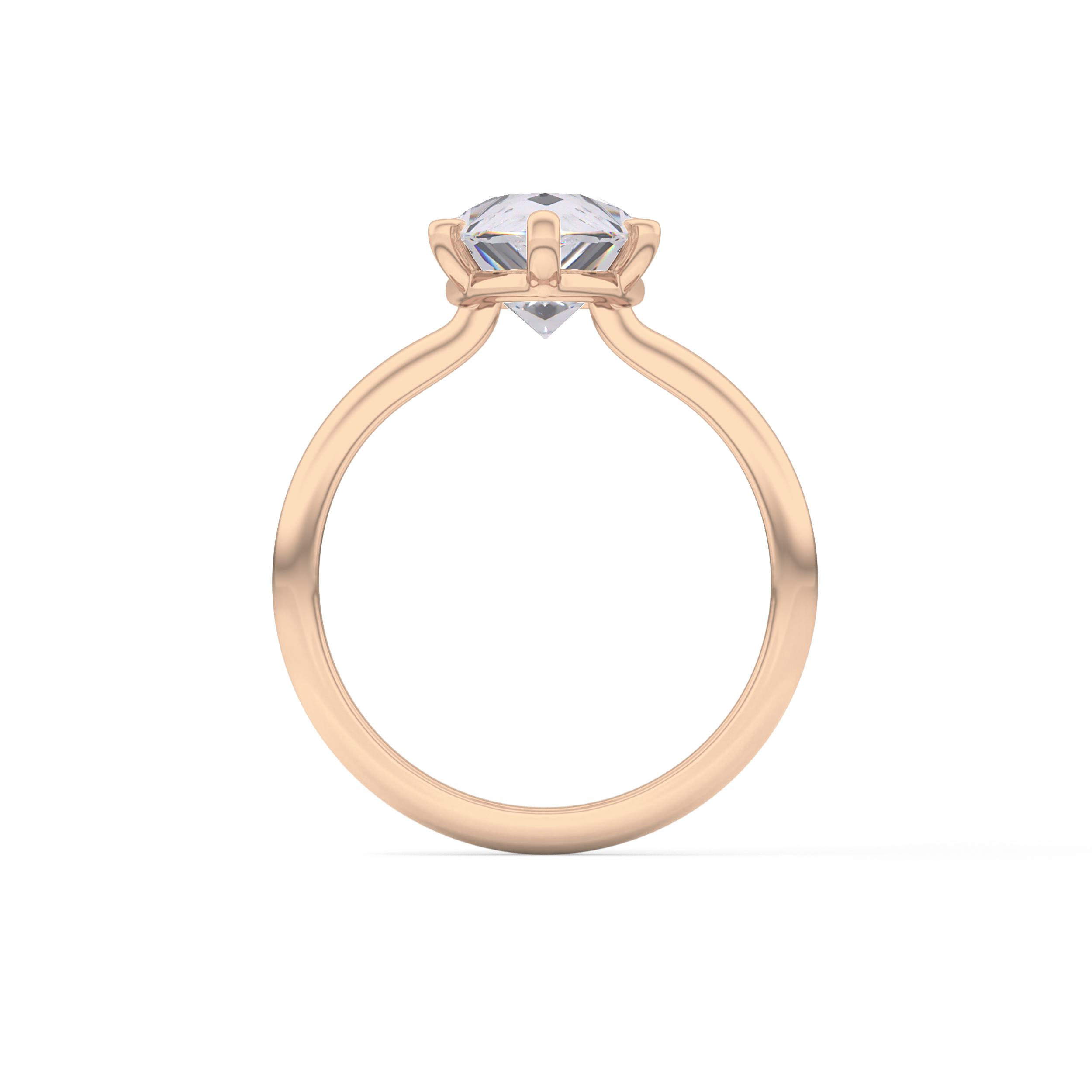Pear Solitaire Lab Grown Diamond Engagement Ring