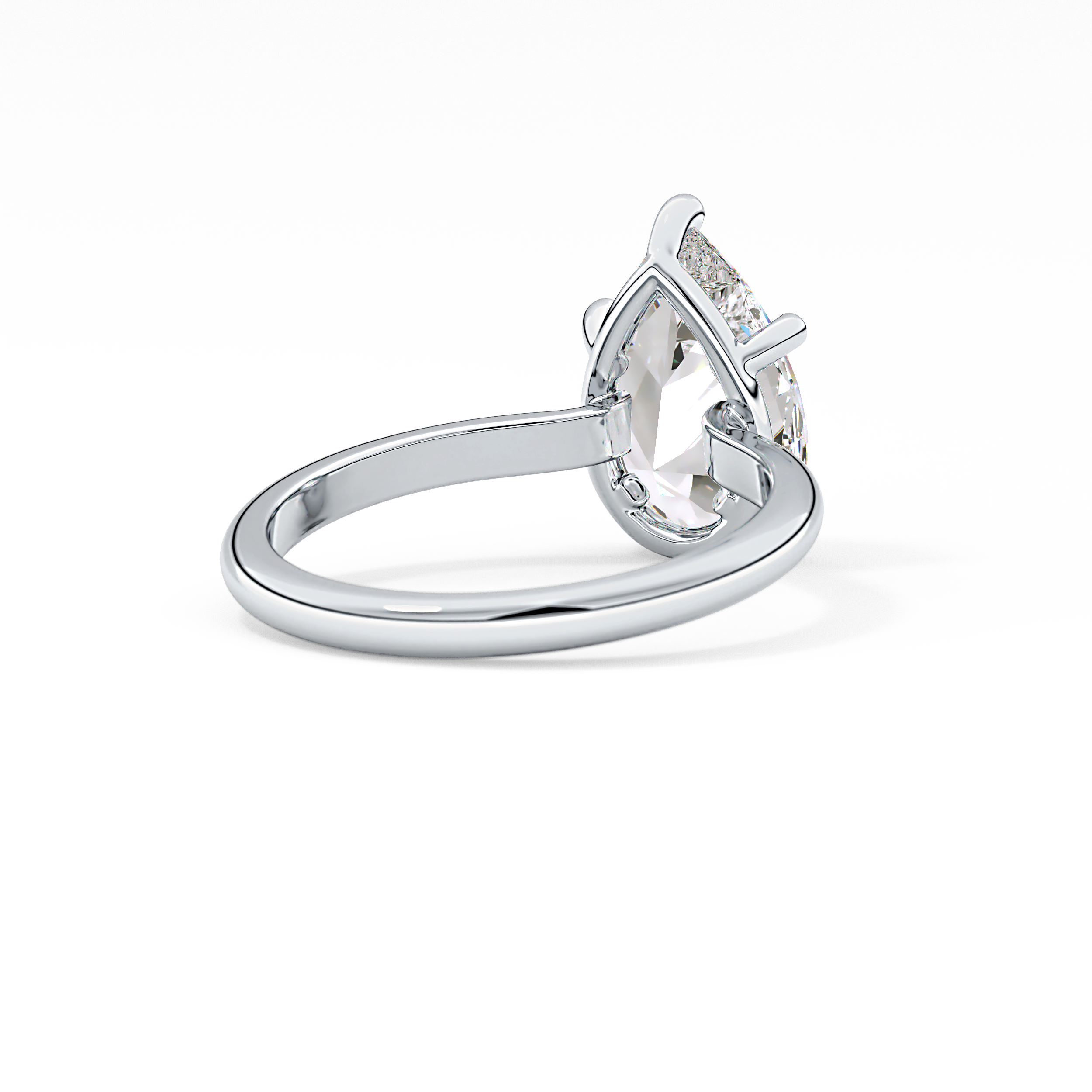 Pear Solitaire Lab Grown Diamond Engagement Ring