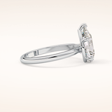 2.84 CT Pear Shaped Solitaire Moissanite Engagement Ring