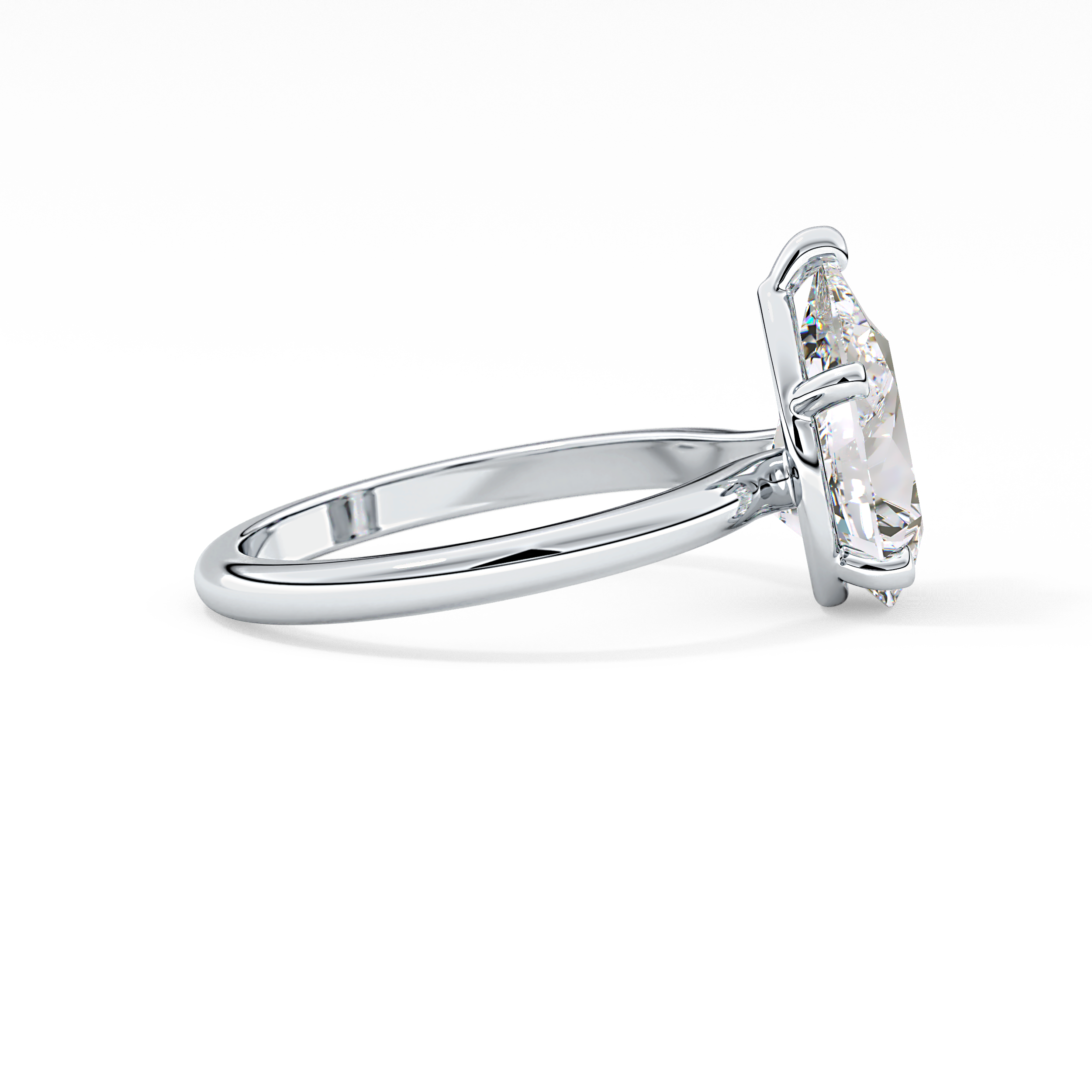 Pear Solitaire Lab Grown Diamond Engagement Ring