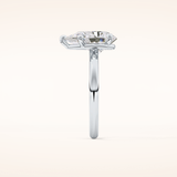 2.84 CT Pear Shaped Solitaire Moissanite Engagement Ring