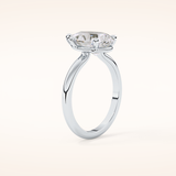 2.84 CT Pear Shaped Solitaire Moissanite Engagement Ring