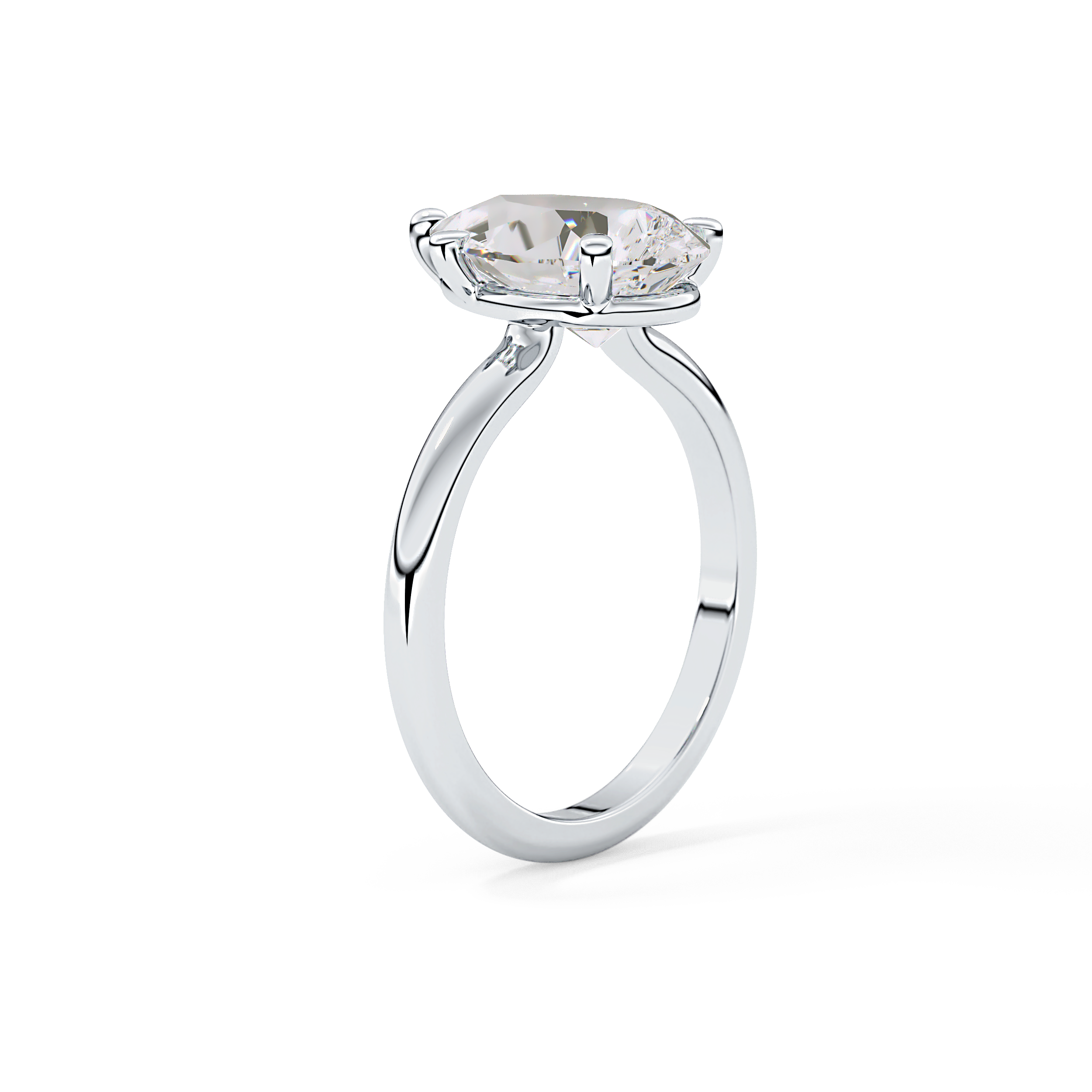 Pear Solitaire Lab Grown Diamond Engagement Ring