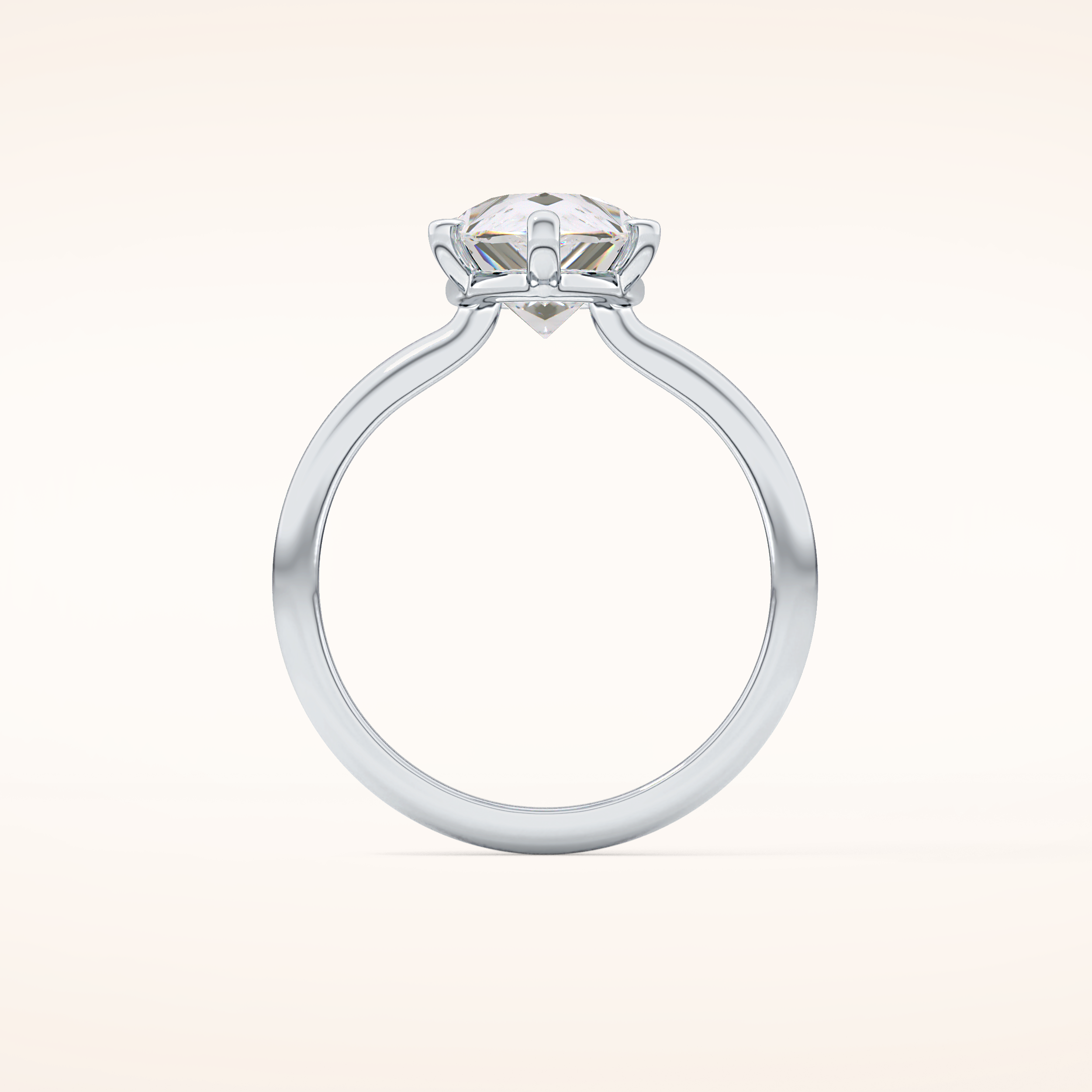 2.84 CT Pear Shaped Solitaire Moissanite Engagement Ring
