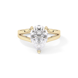 Pear Split Shank Lab Grown Diamond Engagement Ring