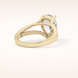 3.15 CT Pear Shaped Solitaire Moissanite Engagement Ring