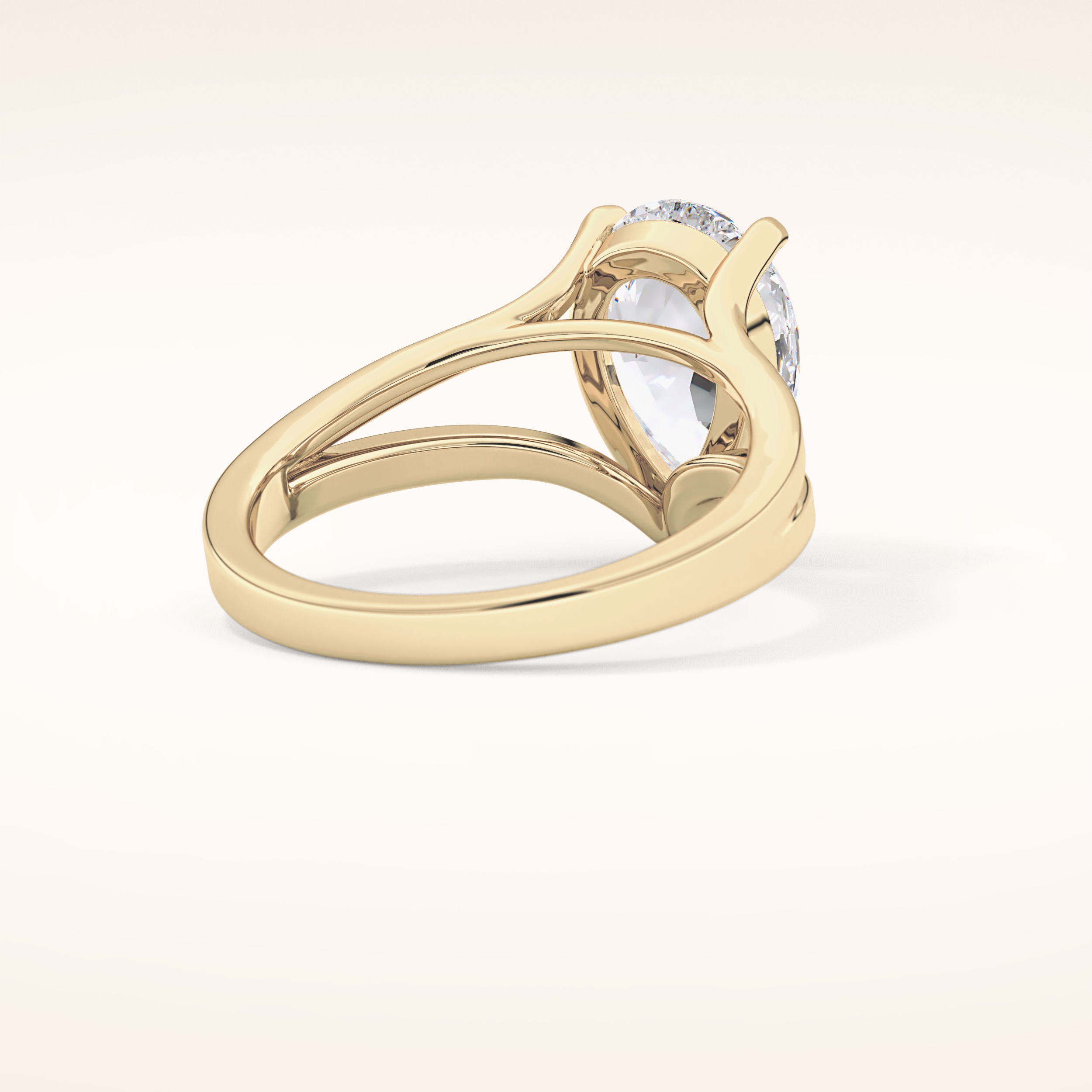 3.15 CT Pear Shaped Solitaire Moissanite Engagement Ring