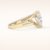 3.15 CT Pear Shaped Solitaire Moissanite Engagement Ring