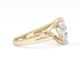 Pear Split Shank Lab Grown Diamond Engagement Ring