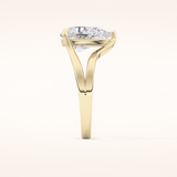 3.15 CT Pear Shaped Solitaire Moissanite Engagement Ring
