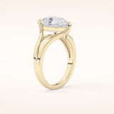 3.15 CT Pear Shaped Solitaire Moissanite Engagement Ring