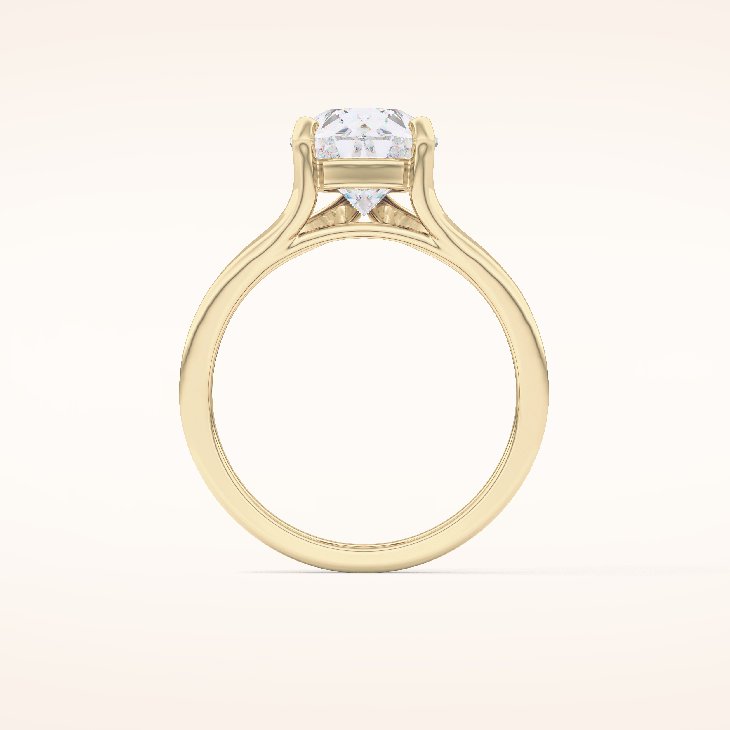3.15 CT Pear Shaped Solitaire Moissanite Engagement Ring