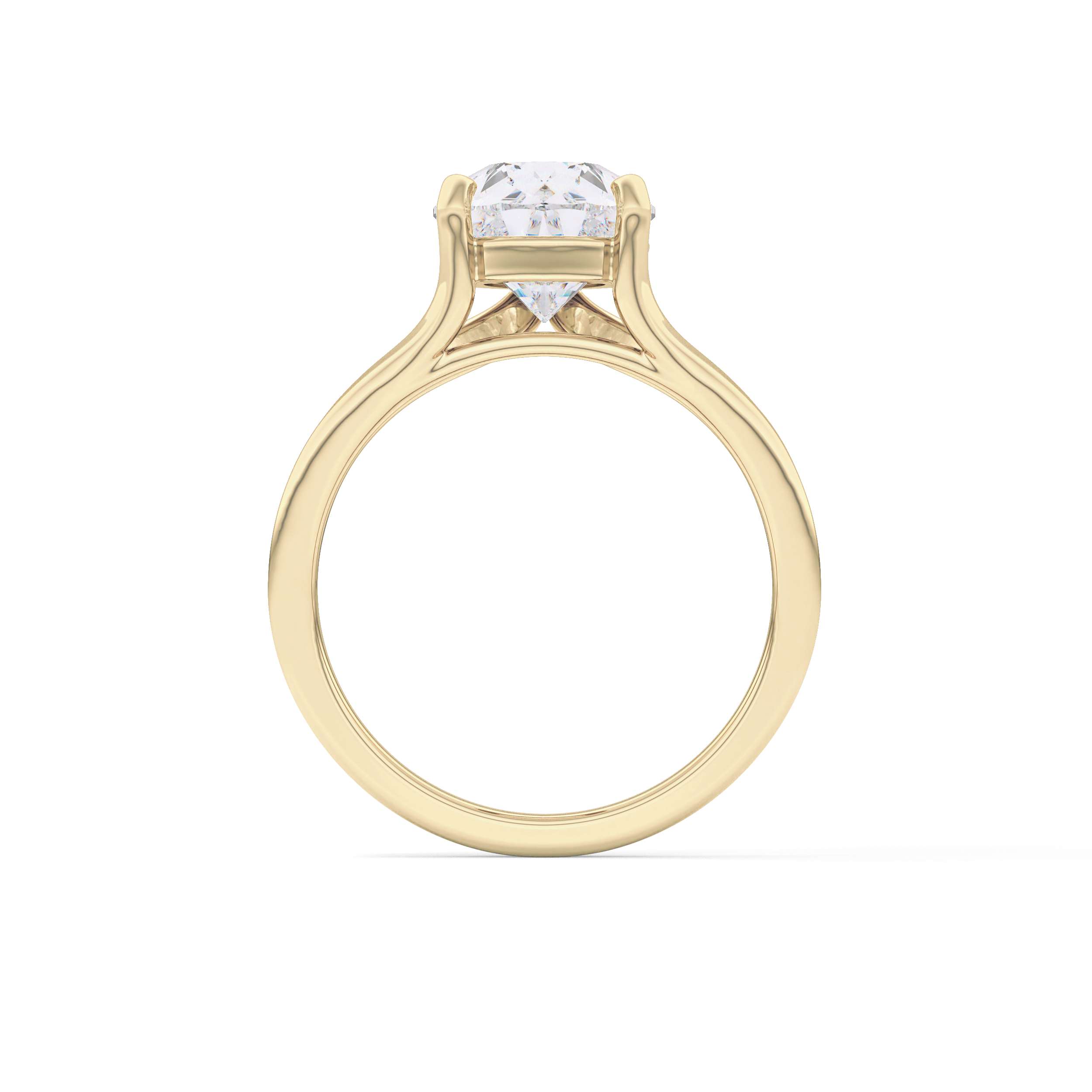 Pear Split Shank Lab Grown Diamond Engagement Ring