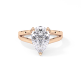 Pear Split Shank Lab Grown Diamond Engagement Ring