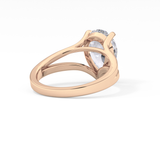 Pear Split Shank Lab Grown Diamond Engagement Ring