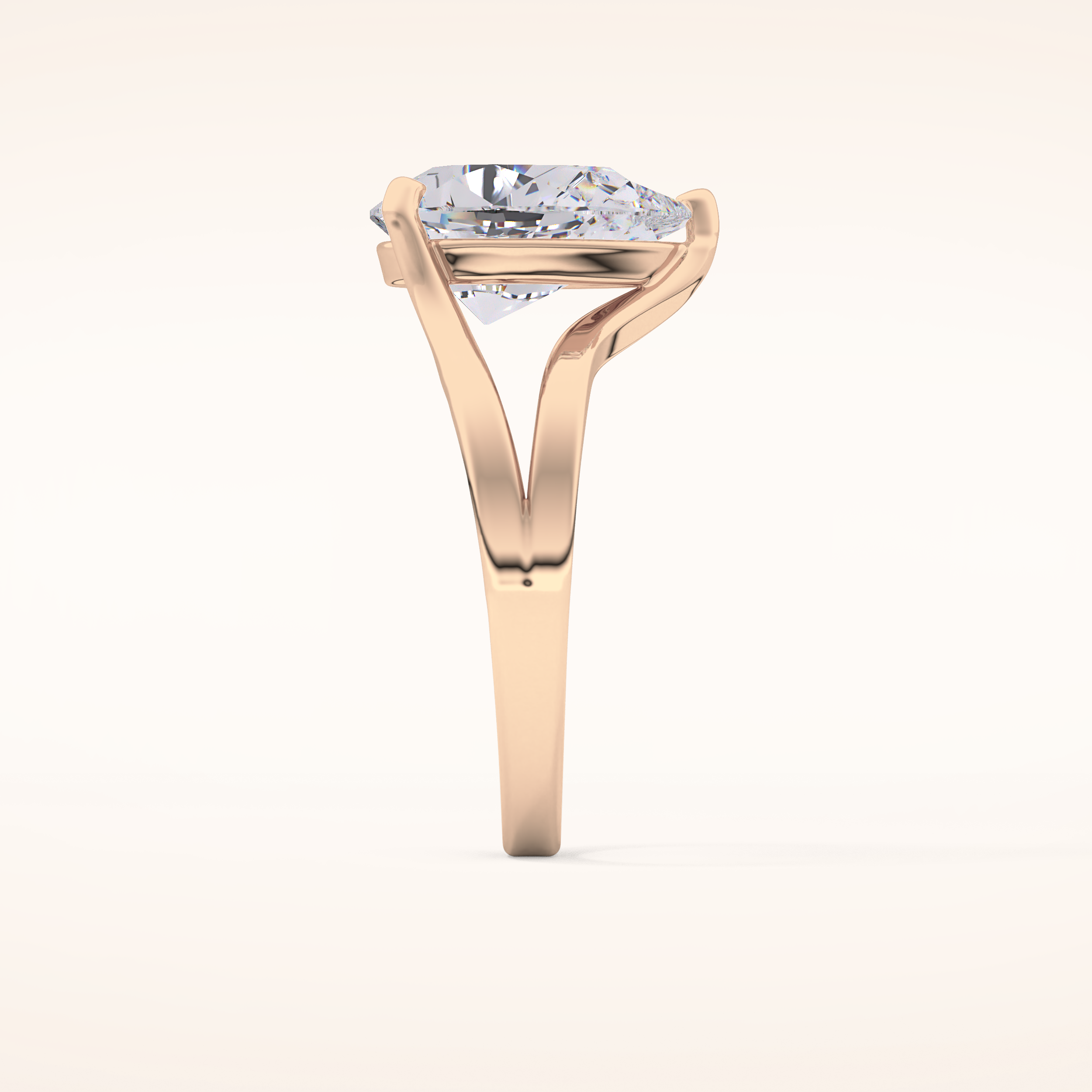 3.15 CT Pear Shaped Solitaire Moissanite Engagement Ring