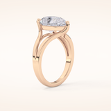3.15 CT Pear Shaped Solitaire Moissanite Engagement Ring